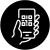 Icon Handy mit QR Code in Hand
